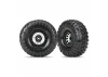 Traxxas Tires and wheels assembled (Method 105 black chrome beadlock wheels Canyon Trail 2.2 tires foam inserts) (1 left 1 right)