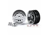 Traxxas Wheels 1.9 chrome (2)/ center caps (2)/ decal sheet (requires 8255A extended stub axle)