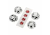 Traxxas Center caps wheel (chrome) (4)/ decal sheet