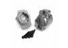 Traxxas Portal drive axle mount rear 6061-T6 Aluminium (charcoal gray-anodized) (left and right)/ 2.5x16 CS (4)