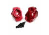 Traxxas Portal drive axle mount rear 6061-T6 Aluminium (red-anodized) (left and right)/ 2.5x16 CS (4)