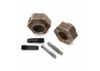 Traxxas Wheel hubs 12mm hex (2)/ stub axle pins (2) (steel) (fits TRX-4)