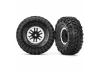 Traxxas Tires and wheels assembled glued (TRX-4 satin beadlock wheels Canyon Trail 1.9 tires) (2)