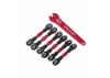 Traxxas Turnbuckles Aluminium (red-anodized) camber links 32mm (front) (2)/ camber links 28mm (rear) (2)/ toe links 34mm (2)/ Aluminium wrench