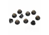 Traxxas M4 Flanged Nylon Locking Nuts - Serrated Black Steel (10)