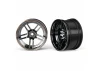 Traxxas Wheels 1.9 split-spoke (black chrome) (wide rear) (2)