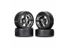 Traxxas Tires and wheels assembled glued (split-spoke black chrome wheels 1.9 Drift tires) (front and rear)