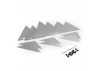 Traxxas Tube chassis inner panels (silver Aluminium) (front (2)/ wheel well (4)/ middle (4)/ rear (2)