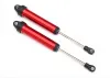 Traxxas Shocks GTR 160mm Aluminium (red-anodized) (fully assembled w/o springs) (rear no threads) (2)