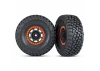 Traxxas Tires and wheels assembled glued (Desert Racer wheels black with orange beadlock BFGoodrich Baja KR3 tires) (2)