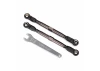 Traxxas Toe links front Unlimited Desert Racer (TUBES dark titanium anodized 7075-T6 Aluminium stronger than titanium) (102mm) (2) (assembled with rod ends and hollow balls)/ Aluminium wrench 7mm (1)