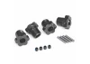 Traxxas Wheel hubs, splined, 17mm (gray-anodised) (4)/ 4x5 GS (4), 3x14mm pin (4)