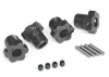 Traxxas Wheel hubs, splined, 17mm (gray-anodised) (4)/ 4x5 GS (4), 3x14mm pin (4)