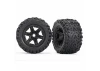 Traxxas Tires wheels assembled glued (black wheels Talon EXT tires foam inserts) (2) (17mm splined) (TSM rated)