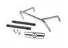 Traxxas Grille Mercedes-Benz G 63 / roll bar/ mounts left right/ 2.6x8 BCS (self-tapping) (2)/ 2.5x10 CS (4) (fits 8825 body)