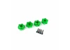 Traxxas Wheel hubs hex Aluminium (green-anodized) (4)/ 4x13mm screw pins (4)