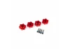 Traxxas Wheel hubs, hex, aluminium (red-anodized) (4) / 4x13mm screw pins (4)
