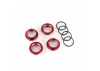 Traxxas Spring retainer (adjuster) red-anodized Aluminium GT-MAXX Shocks (4) (assembled with o-ring)
