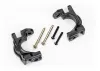 Traxxas Caster blocks (c-hubs), extreme heavy duty, black (left + right)/ 3x32mm hinge pins (2)/ 3x20mm BCS (2) (for use with 9080 upgrade kit)