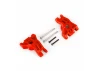 Traxxas Carriers, stub axle, rear, extreme heavy duty, red (left + right)/ 3x41mm hinge pins (2)/ 3x20mm BCS (2) (for use with 9080 upgrade kit)