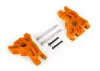 Traxxas Carriers, stub axle, rear, extreme heavy duty, orange (left + right)/ 3x41mm hinge pins (2)/ 3x20mm BCS (2) (for use with 9080 upgrade kit)