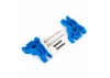 Traxxas Carriers, stub axle, rear, extreme heavy duty, blue (left + right)/ 3x41mm hinge pins (2)/ 3x20mm BCS (2) (for use with 9080 upgrade kit)