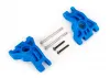 Traxxas Carriers, stub axle, rear, extreme heavy duty, blue (left + right)/ 3x41mm hinge pins (2)/ 3x20mm BCS (2) (for use with 9080 upgrade kit)