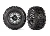 Traxxas Sledgehammer TSM 2.8 Tyres Pre Glued on Black Chrome Wheels (2)