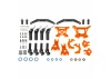 Traxxas Outer Driveline + Suspension Upgrade Kit, extreme heavy duty, orange ** CLEARANCE **