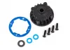 Traxxas Housing, Center Differential / X-Ring Gaskets (2 pcs) / 5x10x05 PTFE-Coated Washer / 25x8 CCS (4)