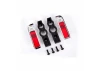 Traxxas Tail light housing, chrome (2)/ lens (2)/ retainers (left + right)/ 26x8 BCS (self-tapping) (4)