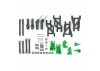 Traxxas Outer Driveline + Suspension Upgrade Kit, extreme heavy duty, green (fits Bandit or Drag Slash)