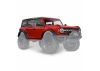 Traxxas Body, Ford Bronco (2021), complete, red (painted) (includes grille, side mirrors, door handles, fender flares, windshield wipers, spare Tyre mount, + clipless mounting) (requires 8080X inner fenders)