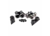 Traxxas Exhaust tips (2) / exhaust tip mounts (2) / 26X8 BCS (4)