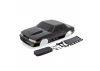Traxxas Body, Ford Mustang, Fox Body, black (painted, decals applied) (includes side mirrors, wing, wing retainer, rear body mount posts, foam body bumper, + mounting hardware)
