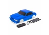 Traxxas Body, Ford Mustang, Fox Body, blue (includes side mirrors, wing, wing retainer, rear body mount posts, foam body bumper, + mounting hardware)