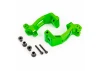 Traxxas Caster blocks (c-hubs), 6061-T6 aluminium (green-anodised), left + right/ kingpin bushings (4)