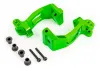 Traxxas Caster blocks (c-hubs), 6061-T6 aluminium (green-anodised), left + right/ kingpin bushings (4)
