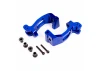 Traxxas Caster blocks (c-hubs), 6061-T6 aluminium (blue-anodised), left + right/ kingpin bushings (4)