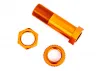 Traxxas Servo saver post/ adjuster nut/ locknut (orange-anodised, 6061-T6 aluminium) (1 each)