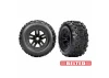 Traxxas Sledgehammer 3.8 Belted Tyres Glued on Black Wheels (2)