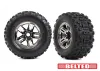 Traxxas Sledgehammer 3.8 Belted Tyres Glued on Black Chrome Wheels (2)