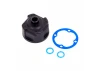 Traxxas Carrier, differential / differential bushing (metal) / o-rings (2) / ring gear gasket