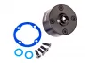 Traxxas Carrier, differential (aluminium, dark titanium-anodised)/ differential bushing/ ring gear gasket/ 3x10mm CCS (4)