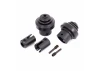 Traxxas Drive cup, front or rear (hardened steel) (for differential pinion gear) / driveshaft boots (2) / boot retainers (2)