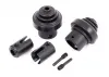 Traxxas Drive cup, front or rear (hardened steel) (for differential pinion gear) / driveshaft boots (2) / boot retainers (2)