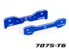 Traxxas Tie bars, rear, 7075-T6 aluminium (blue-anodised) (fits Sledge)