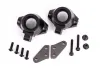 Traxxas Steering blocks, left + right / steering block arms (aluminium, dark titanium-anodised) (2) / 3x18mm CS (2) / M3x05mm NL (2)