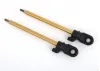 Traxxas Shock shaft, 80mm (GT-MAXX) (Tin-coated) (2) (assembled with rod ends and steel hollow balls)