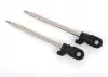 Traxxas Shock shaft, 80mm (GT-MAXX) (steel, chrome finish) (2) (assembled with rod ends and steel hollow balls)